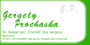 gergely prochaska business card